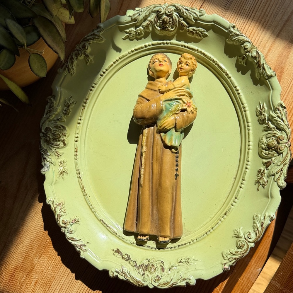 Vintage Saint Francis Wall Plaque